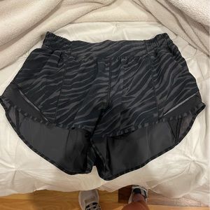Hotty hot LR 2.5 zebra print lulu lemon shorts